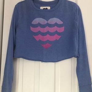 Blue express long sleeve top